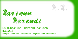 mariann merendi business card